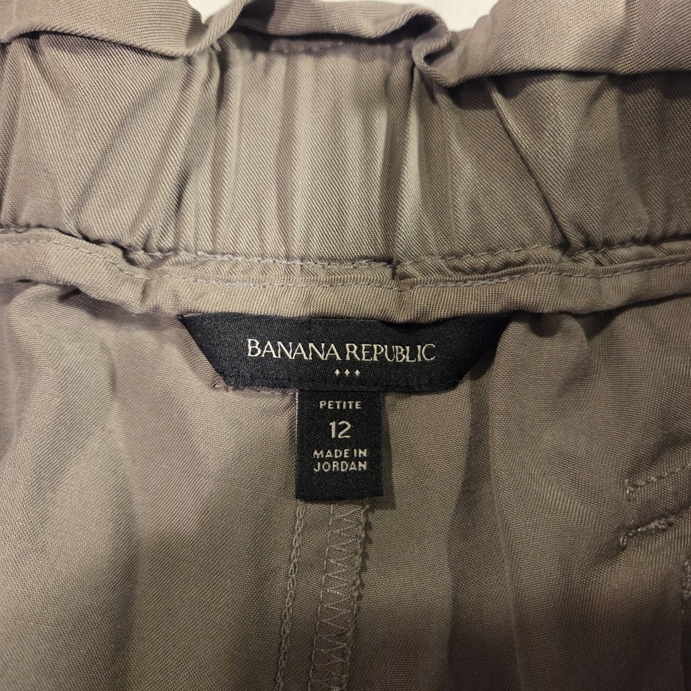 Banana Republic Paperbag Waist Cropped Tapered Leg Pants, Women's Size 12 Petite - Picture 3 of 10